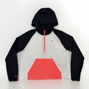 Under Armour Storm Women's Windbreaker Hooded Jacket Size Medium Loose Rain Coat